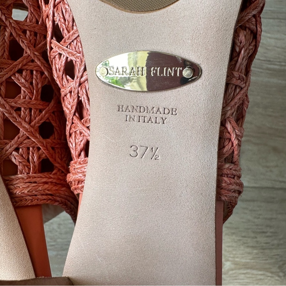 Sarah Flint Coral Woven Slingback Pumps - Picture 8 of 16